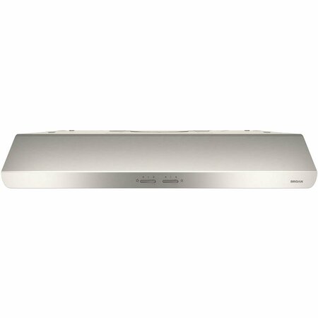 ALMO Broan 30-Inch Convertible Under-Cabinet Range Hood with Halogen Lighting, 300 CFM, Stainless Steel BKSH130SS